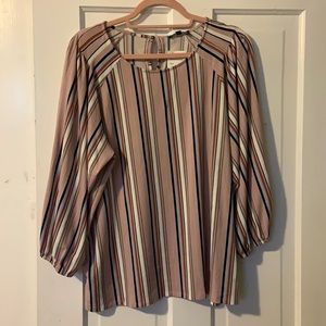 3/4 sleeve knit blouse. Multicolored. New with tags